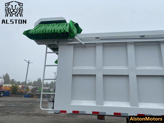 3 Axle Dump Trailer with Tarpaulin for Zambia – Factory Price