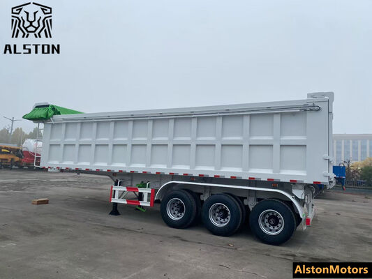 3 Axle Dump Trailer with Tarpaulin for Zambia – Factory Price