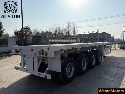 4 Axle Flatbed Trailer with 12 Locks for Rwanda – Factory Price