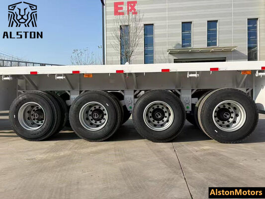 4 Axle Flatbed Trailer with 12 Locks for Rwanda – Factory Price