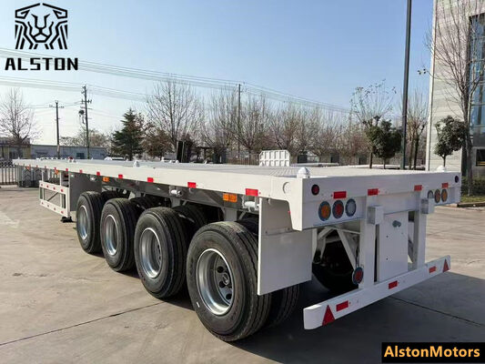 4 Axle Flatbed Trailer with 12 Locks for Rwanda – Factory Price