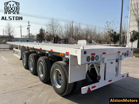 4 Axle Flatbed Trailer with 12 Locks for Rwanda – Factory Price